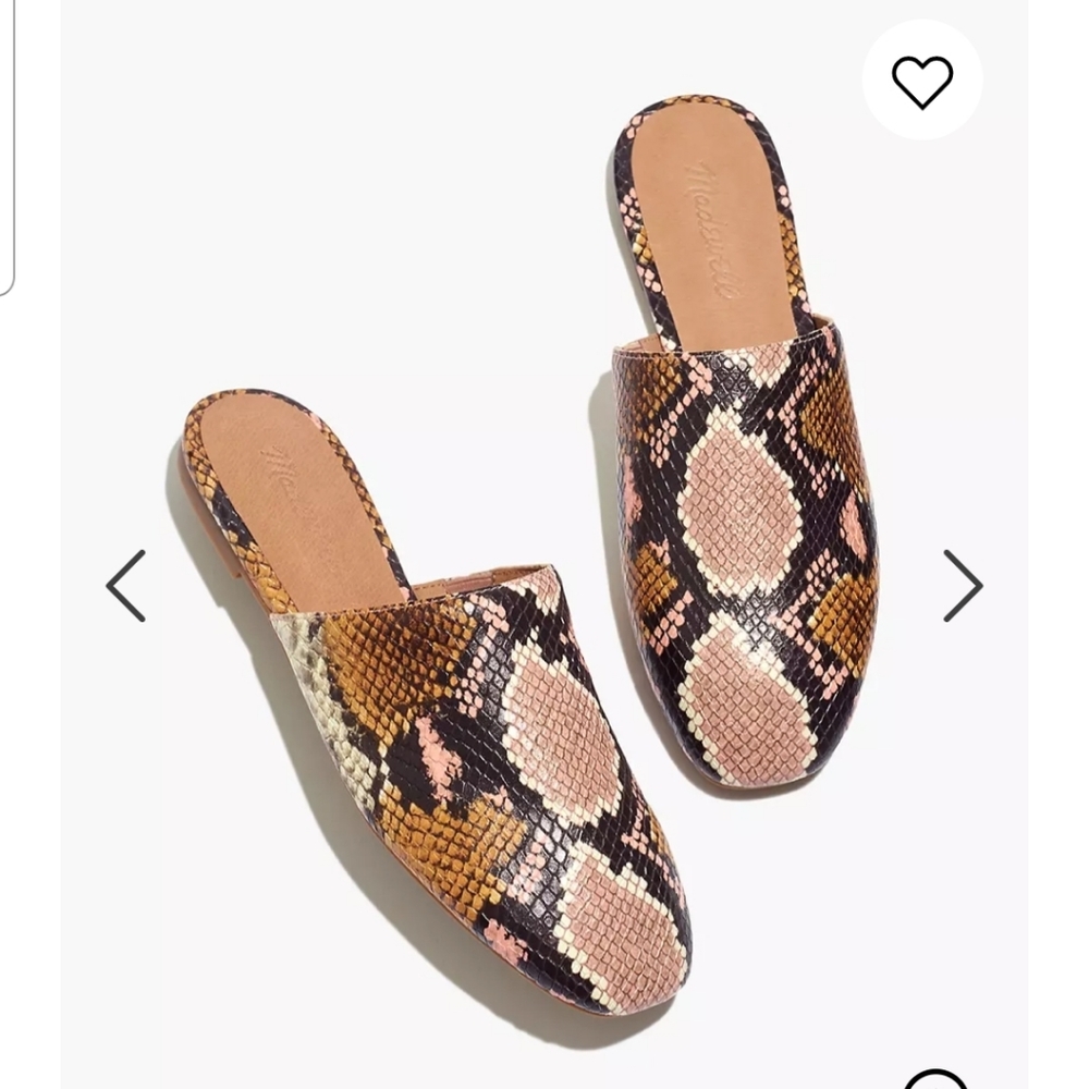 Madewell Cory Mule Snake Embossed Leather